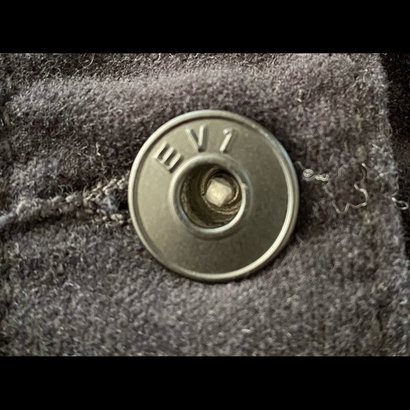 EV1 by Ellen DeGeneres Velvet Studded LOVE Jacket - Size Medium - Picture 5 of 8